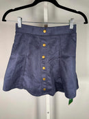 NWT Halara High Waisted 2-in-1 A Line Suede Mini Casual Skirt Blue Size XS