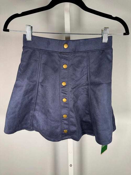 NWT Halara High Waisted 2-in-1 A Line Suede Mini Casual Skirt Blue Size XS