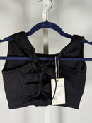 NWT Halara Black Ribbed Crop Tank Sports Bra Size Large