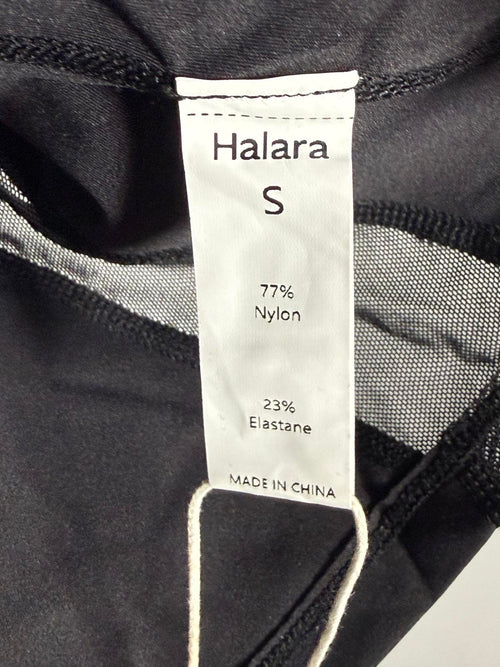 NWT Halara Black Short Sleeve Performance Shirt Top Mesh Panels Size Small