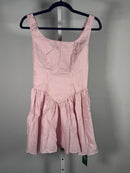 NWT Halara Pink Striped Ruffle Mini Dress Size XS