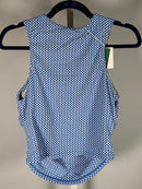 NWT Halara Blue Gingham Sleeveless Tank Top Size Large