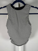 NWT Halara Black & White Gingham Sleeveless Tank Top Size Small