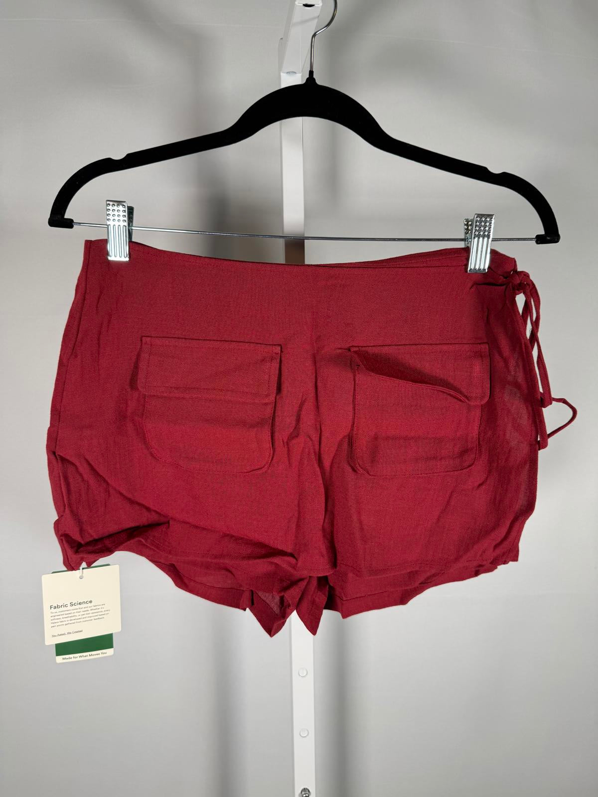 NWT Halara Red Side Tie Wrap Skort Athletic Casual Mini Skirt Size Small