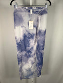 NWT Halara Blue Tie Dye Wrap Maxi Skirt Side Tie Cover Up Size XS