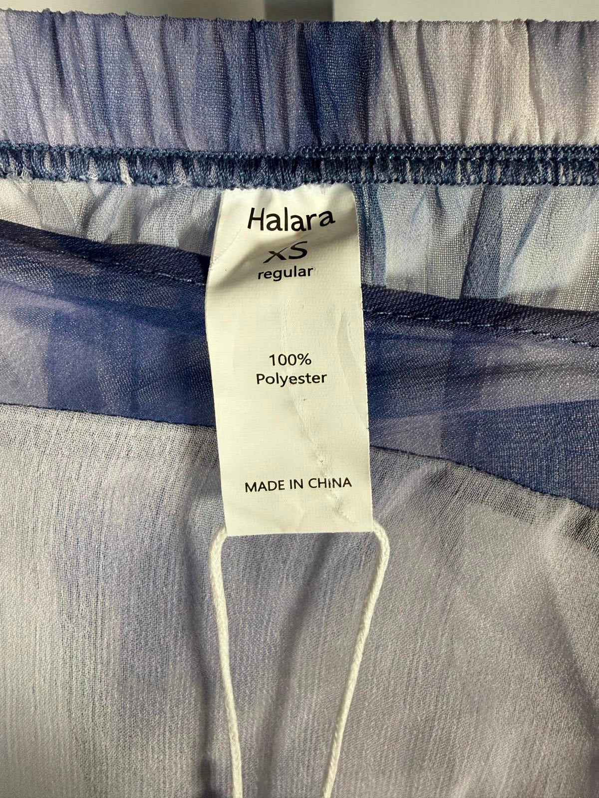 NWT Halara Blue Tie Dye Wrap Maxi Skirt Side Tie Cover Up Size XS
