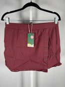 NWT Halara Stud Trim Mini Skirt Burgundy Size Large