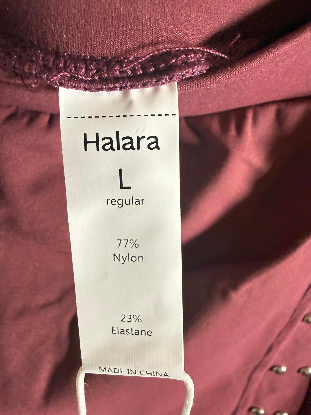 NWT Halara Stud Trim Mini Skirt Burgundy Size Large