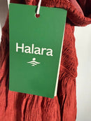 NWT Halara Strapless Smocked Tube Top Harem Jumpsuit Red Size XS