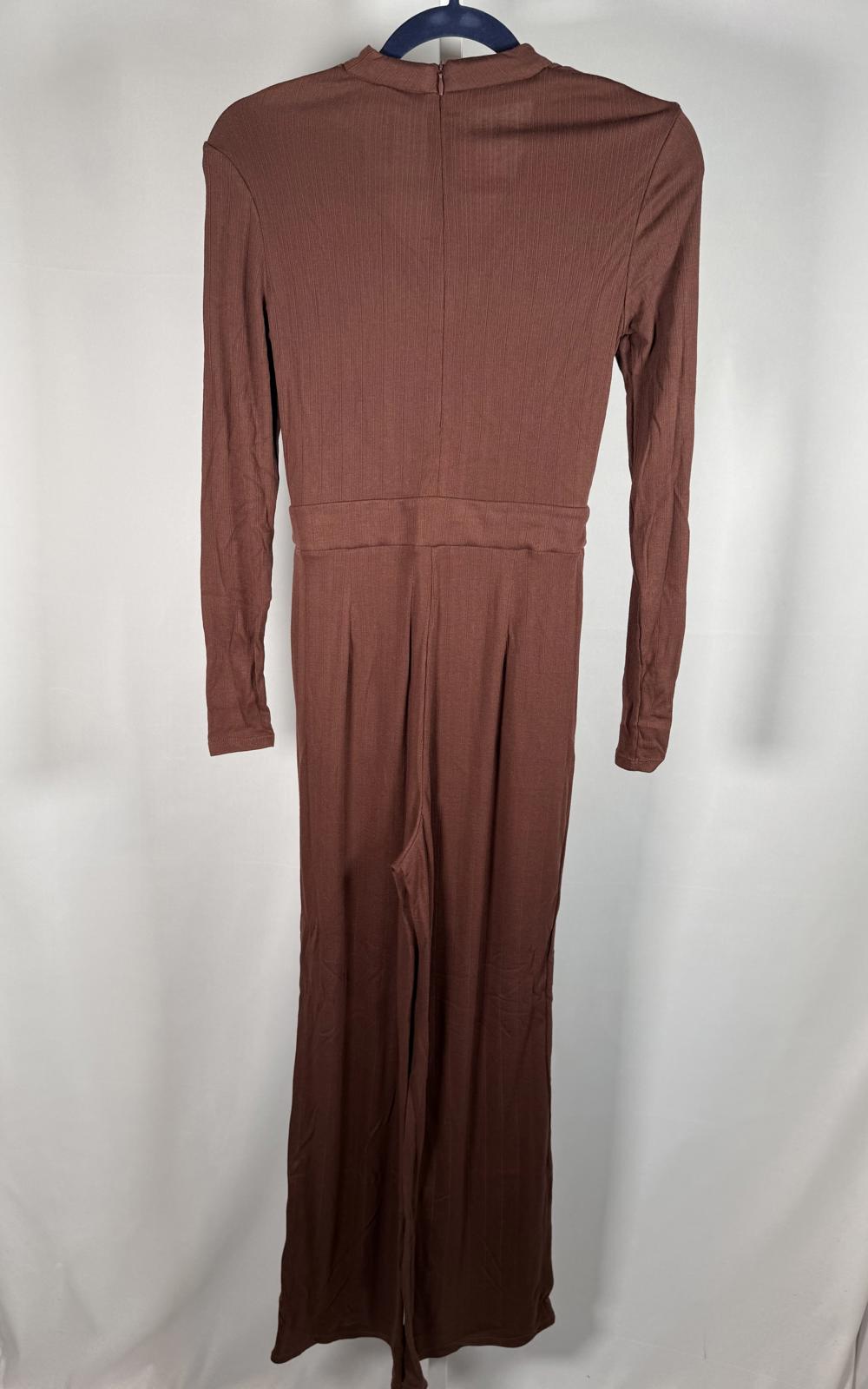 NWT Halara Long Sleeve Choker Neck Wide Leg Jumpsuit Size XS