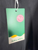 NWT Halara Cropped Pocket Tee Lace Up Side Black Size Medium