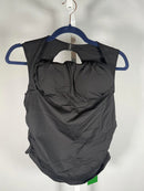 NWT Halara Built-In Bra Ruched Tank Top Black Size Large