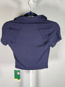 NWT Halara Cropped Sport Tee Short Sleeve Navy Size XS
