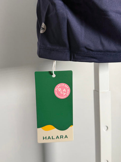 NWT Halara Cropped Sport Tee Short Sleeve Navy Size XS