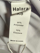 NWT Halara Ruched Side Slit Short Sleeve Top White Size XS