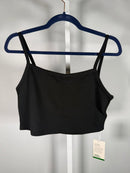 NWT Halara Waffle Knit Cropped Tank Top Black Size Small