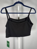 NWT Halara Waffle Knit Cropped Tank Top Black Size Small