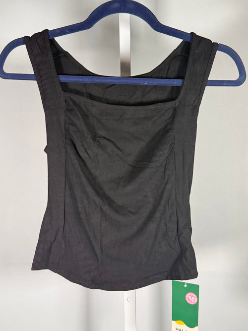 NWT Halara Square Neck Tank Top Black Size Small