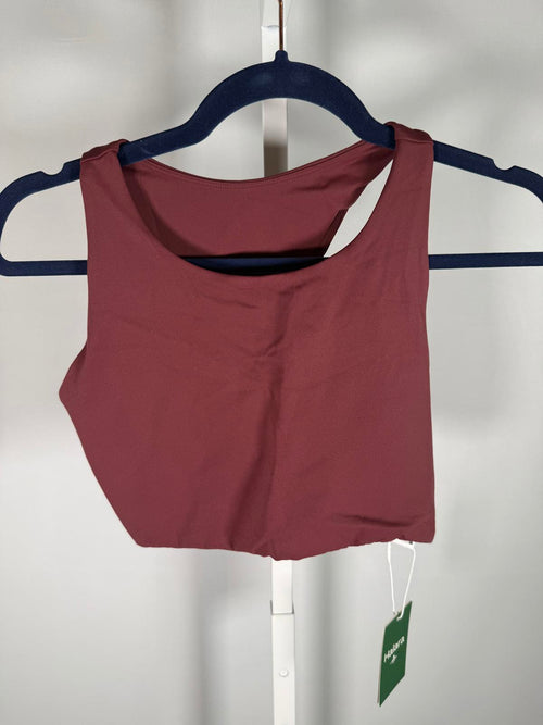 NWT Halara Sports Bra Burgundy Cropped Athletic Top Size Small