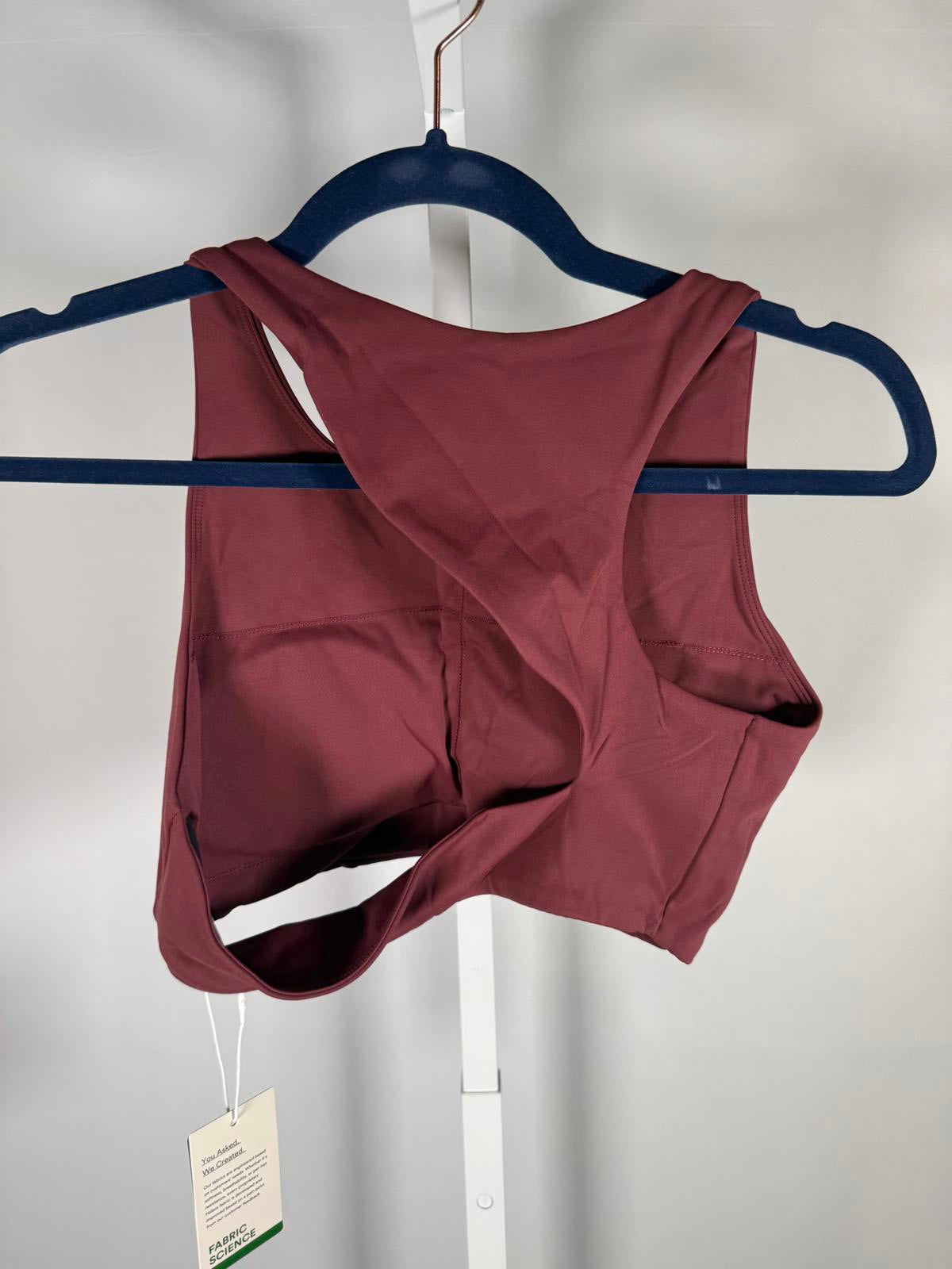 NWT Halara Sports Bra Burgundy Cropped Athletic Top Size Small