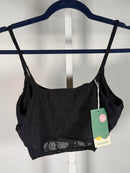 NWT Halara Lace Sports Bra Black Cropped Size Large