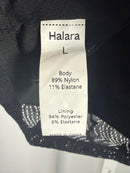 NWT Halara Lace Sports Bra Black Cropped Size Large