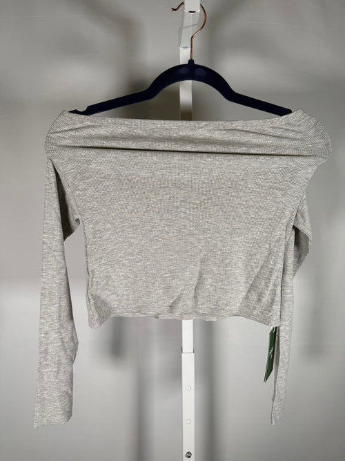 NWT Halara Gray Long Sleeve Athletic Top Size Medium
