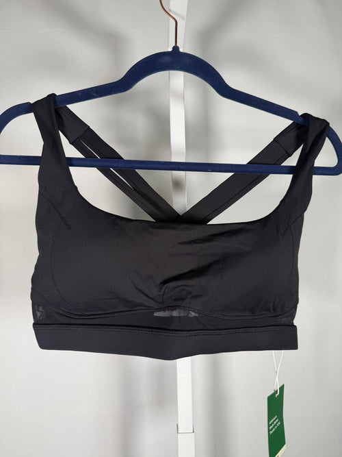 NWT Halara Criss Cross Back Sports Bra Black Size Large