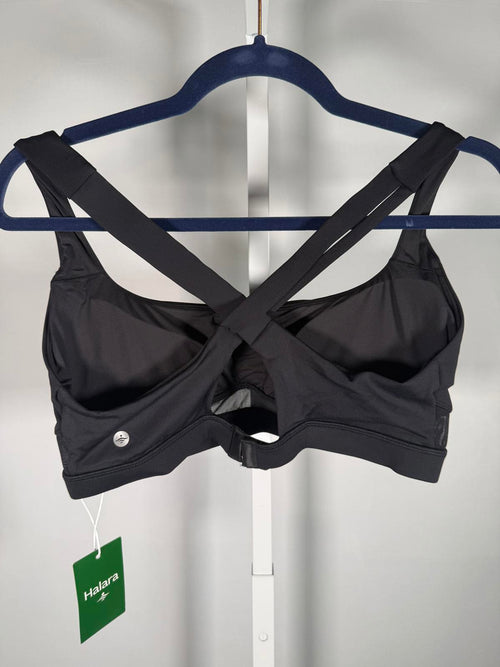 NWT Halara Criss Cross Back Sports Bra Black Size Large