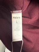 NWT Halara Cropped Tee Burgundy Short Sleeve Size Large