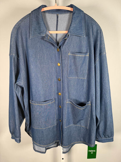 NWT Halara Oversized Denim Button-Up Shirt Jacket Size Small
