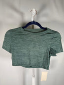 NWT Halara Green Open Back Cutout Cropped Athletic Tee Size XS