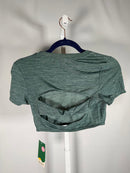 NWT Halara Green Open Back Cutout Cropped Athletic Tee Size XS