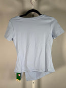 NWT Halara Ruched Side Slit Short Sleeve Top Light Blue Size XS