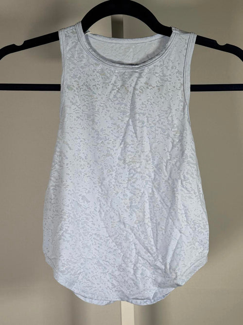 NWT Halara Light Blue Patterned Sleeveless Athletic Tank Top Size XS