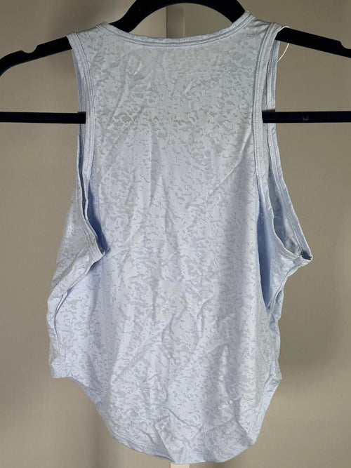 NWT Halara Light Blue Patterned Sleeveless Athletic Tank Top Size XS