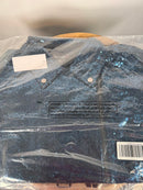 NWT Colleen Lopez Blue Sequin Moto Jacket Sparkly Evening Blazer Size XL
