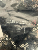 NWT Colleen Lopez Gunmetal Sequin Moto Jacket Sparkly Evening Blazer Size 3X