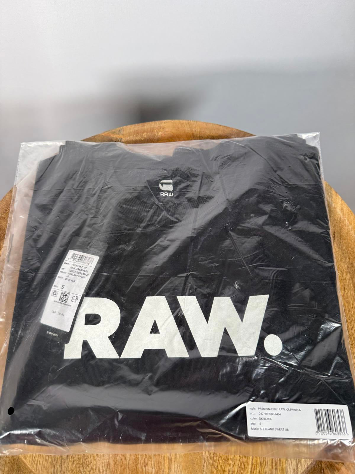 NWT G-Star RAW Women's Premium Core Crewneck Sweatshirt Black Small $110 MSRP