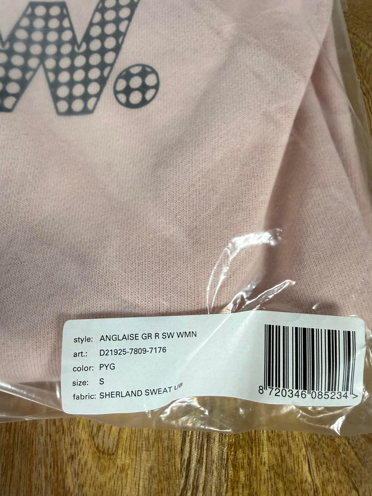NWT G-Star RAW Anglaise Graphic Crewneck Sweatshirt Womens Pink Small $110 MSRP