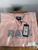 NWT G-Star RAW Premium Core Crewneck Sweatshirt Womens Pink XS Logo $110 MSRP