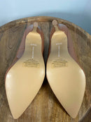 French Connection Patent Leather Nude Heels Pumps US 7.5 NWB
