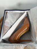 French Connection Patent Leather Nude Heels Pumps US 7.5 NWB