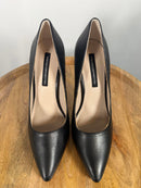 French Connection Black Pointed Toe Heels Classic Pump Size 7.5 NWB