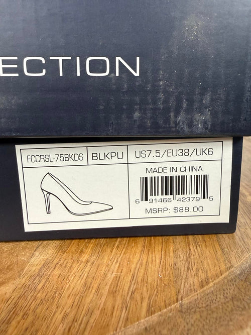 French Connection Black Pointed Toe Heels Classic Pump Women's Size 7.5 NWB