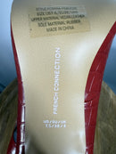French Connection Red Croc Embossed Pointed Toe Heels Size 7.5 NWB
