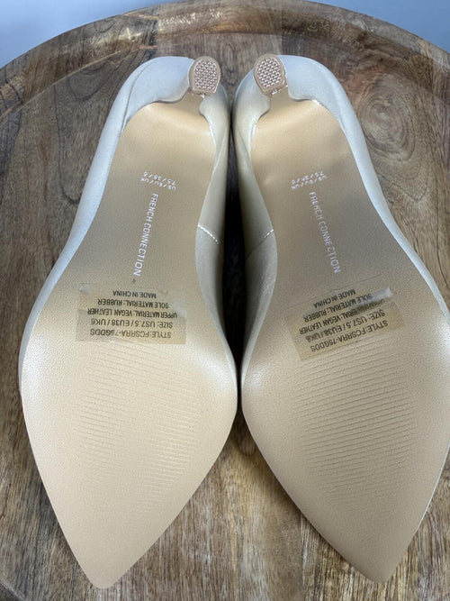 French Connection Metallic Champagne Pointed Toe Heels Size 7.5 NWB