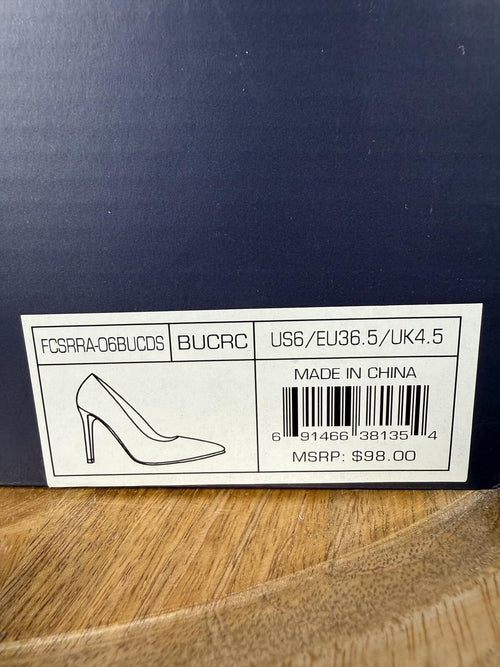 French Connection Red Croc Embossed Pointed Toe Heels Size 6 NWB