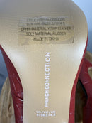 French Connection Red Croc Embossed Pointed Toe Heels Size 6 NWB
