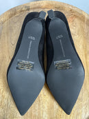 French Connection Black Suede Pointed Toe Pumps Heels Women's US Size 8.5 NWB
